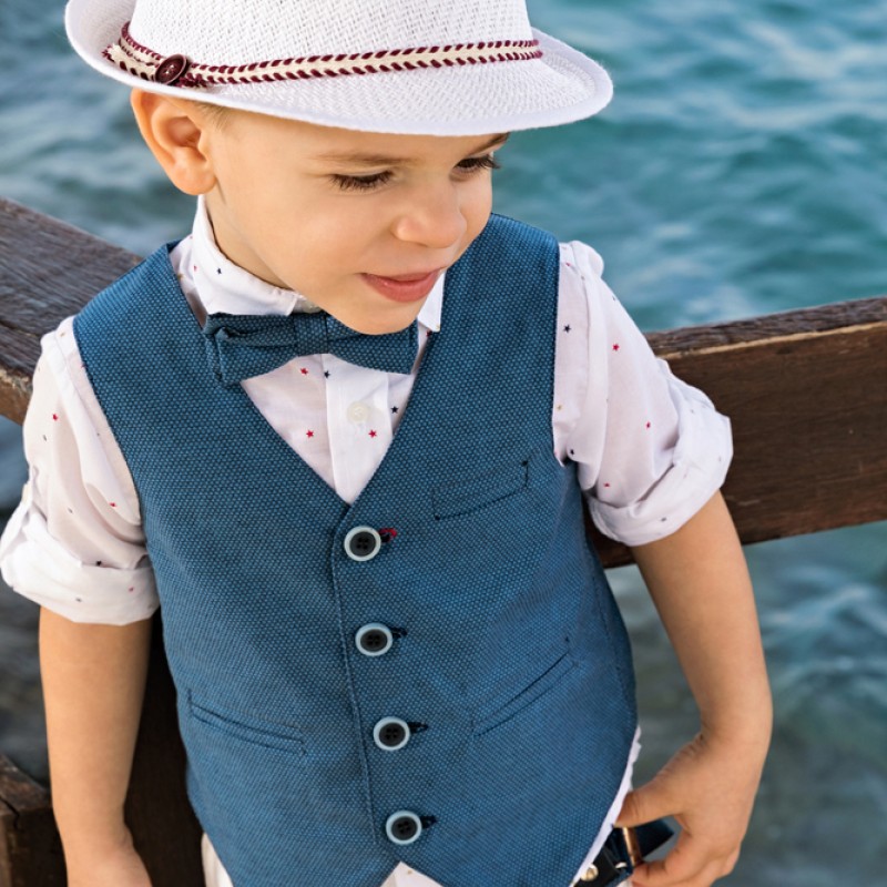 Βαπτιστικό Κουστούμι Stova Bambini "Nautical Elegance" μπλε λευκό 