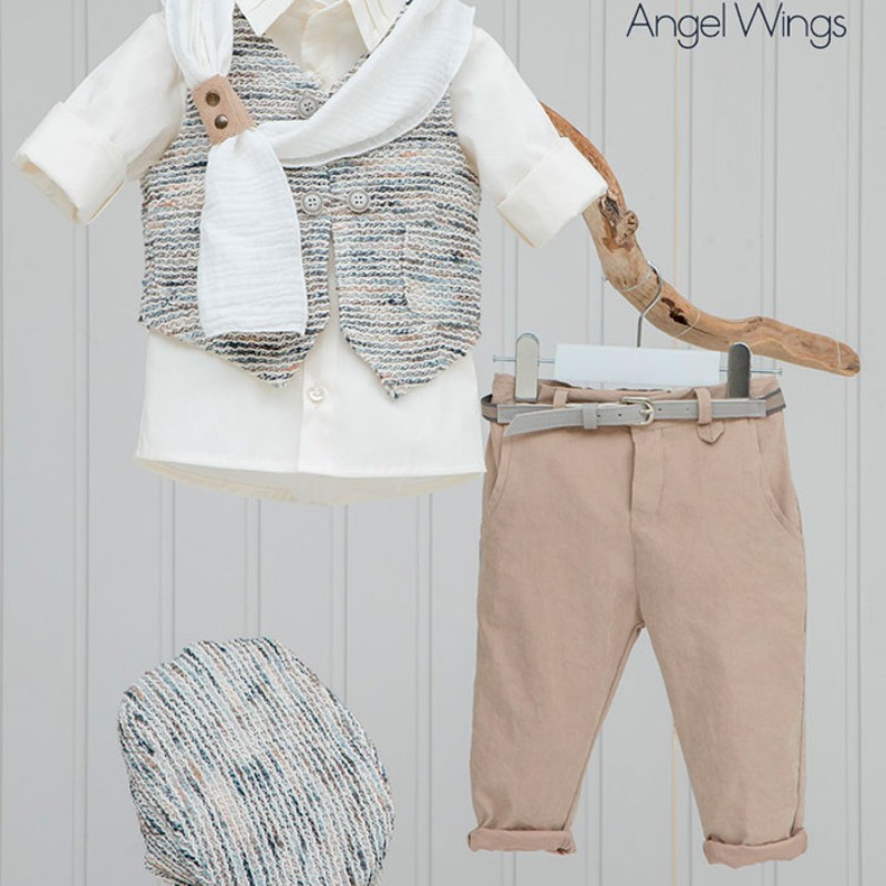 Βαπτιστικό Κουστούμι Angel Wings "Earthy Elegance" 