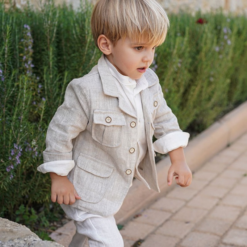 Βαπτιστικό boho σύνολο ρούχων για αγοράκια Stova Bambini