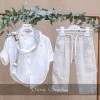 Βαπτιστικό ρούχο λινό off white Stova Bambini