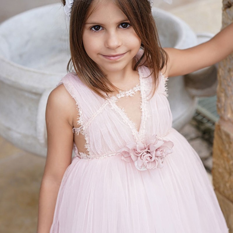 Βαπτιστικό φόρεμα dusty pink Stova Bambini